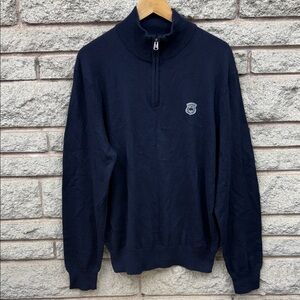 Buffalo David Bitton Men's Dark Blue Zip-Up Sweater
